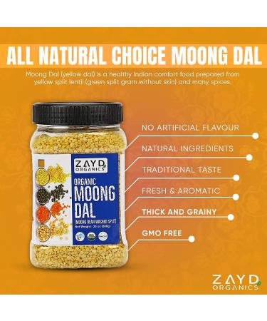 Zayd Organics Moong Dal Split Mung Beans USDA Organic - 1.75lbs (800g) - Buy Online on SooperMarket.com