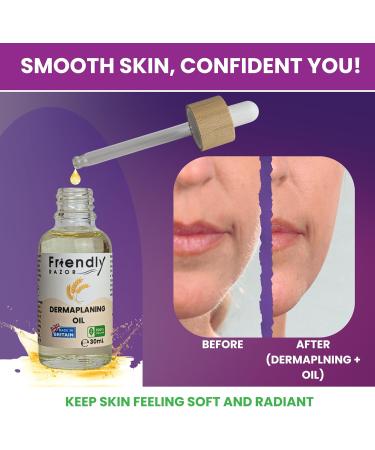 Dermaplaning Oil - With Oatmeal Primrose Apricot Kernel Jojoba and Grapeseed Extracts | For Pre and post shave | 30ml Bottle | Face Oil | Facial Oil | Shave Oil | Oil Women | Facial Oils for Women - Buy Online on SooperMarket.com
