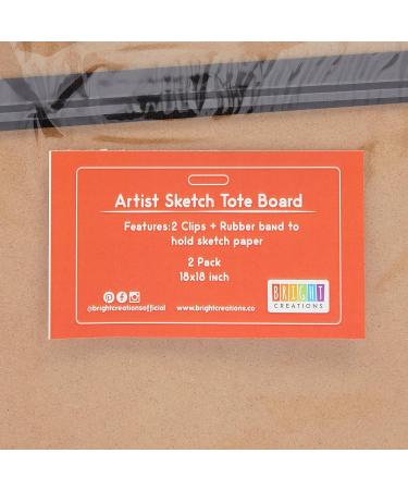 Artist Sketch Board with Double Clips - 18x18 Inch (2 Pack) for Art Classroom, Studio & Field - Buy Online on SooperMarket.com