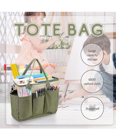 Art Supply Storage Organizer  Craft Organizers and Storage Tote Bag with Pockets Art Caddy Oxford Fabric Craft Storage Containers for Teacher  Students  Artist  Traveler Green Light Green - Buy Online on SooperMarket.com