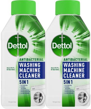 Dettol Original Antibacterial Washing Machine Cleaner Removes Limescale Bad Odour Bacteria and Dirt 250 ml Pack of 2