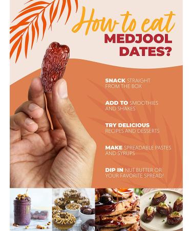 Natural Delights Medjool Dates â Large & Plump  Pitted Dates Medjool  Non-GMO Verified  Pesticide Free  Naturally Sweet Fruit Snack  Perfect for On-the-Go - Medjool Dates Pitted  12 oz Container - Buy Online on SooperMarket.com