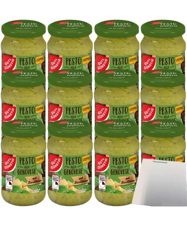 Gut&Gnstig Pesto alla Genovese creamy with Italian hard cheese and basil 12-pack (12x190g jar) + usy block