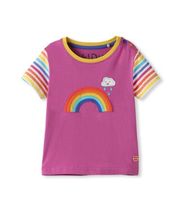 kIDio Organic Cotton - Baby Infant Toddler T-Shirt Applique - Boy Girl Summer Short Sleeve Tee (0-4 Years) 6-12 Months Purple