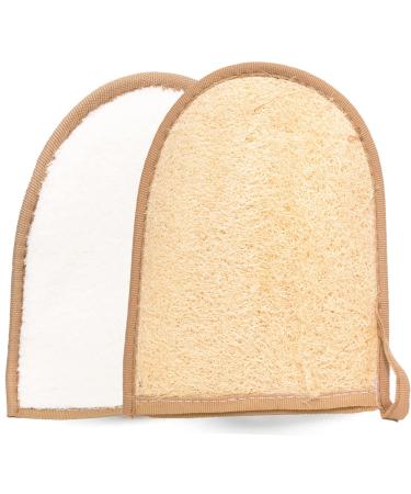 2 Exfoliating Loofah Body Scrubber Pads Bath Sponge  All-Natural Egyptian Bath & Shower Exfoliating washcloth and Loofa Natural Sponge for Face  Back & Body  Eco Friendly and Biodegradable Loufa.