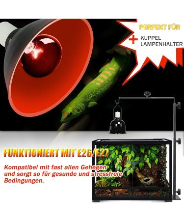 Neptonion 100W Infrared Heat Lamp for Reptiles | UVA Basking Spot Lamp for Snakes Chameleons Geckos & More - Buy Online on SooperMarket.com
