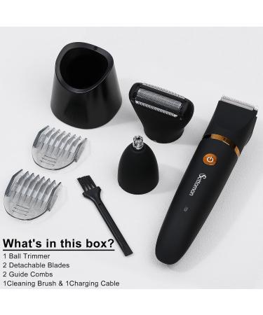 SCTTOMON 3-in-1 Waterproof Men's Body Razor & Ball Trimmer - Wireless Inguinal & Nose Hair Groomer - Buy Online on SooperMarket.com
