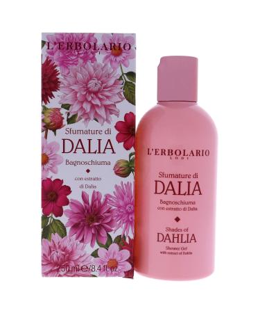 L'Erbolario Shades Of Dahlia Shower Gel - Nourishes Moisturizes And Protects The Skin - Refreshing Bath And Shower Foam Provides Gently Effective Cleansing - Softening And Toning Properties - 8.4 Oz