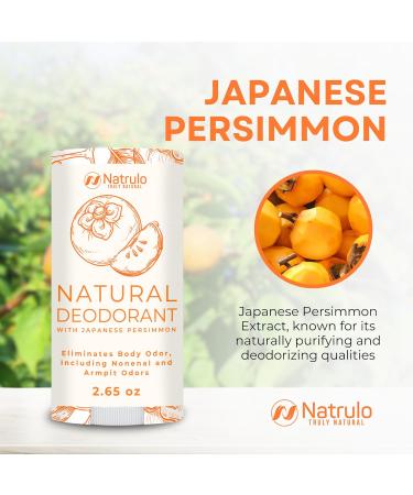 Persimmon Deodorant - All-Natural & Aluminum-Free | Long-Lasting Odor Elimination for Men & Women | Made in USA with Japanese Persimmon Extract - Buy Online on SooperMarket.com