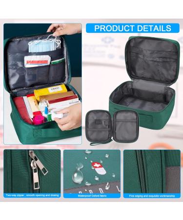 Buy Medicine Pocket Travel Pharmacy Bag - Large Capacity Waterproof First Aid Storage (2 Stk Green) | Portable Medication Organizer for Home & Travel - Buy Online on SooperMarket.com