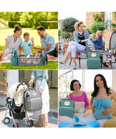 3-in-1 Diaper Bag Backpack for Baby Essentials - Pink | Portable Convertible Travel Bag for Newborn Registry & Baby Shower Gifts | Ideal for Girls, Boys, Moms, Dads - Buy Online on SooperMarket.com