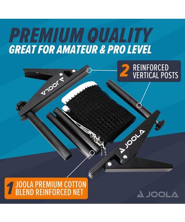 JOOLA Premium 72 Regulation Size Table Tennis Net and Post Set - Portable Spring Clamp, Black - Buy Online on SooperMarket.com