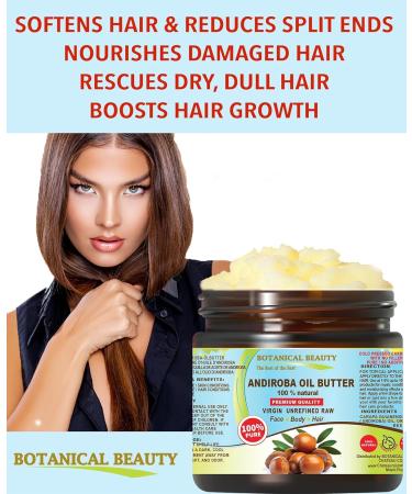Botanical Beauty Andiroba Oil Butter - Raw Pure Natural Virgin Unrefined Cold-Pressed 16 Fl Oz | Nourish Face Skin Body Hair Lips & Nails - Rich in Vitamin E & C - Buy Online on SooperMarket.com