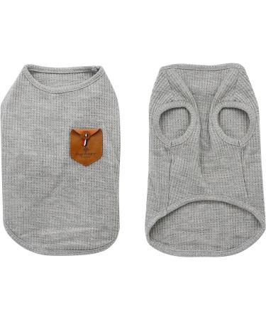 Yaodhaod Small Dog Shirt - Blue & Gray Cotton Clothing for Dogs & Cats (2 Pack) | Perfect for Teacup Teddies & Dwarf Rabbits - Buy Online on SooperMarket.com