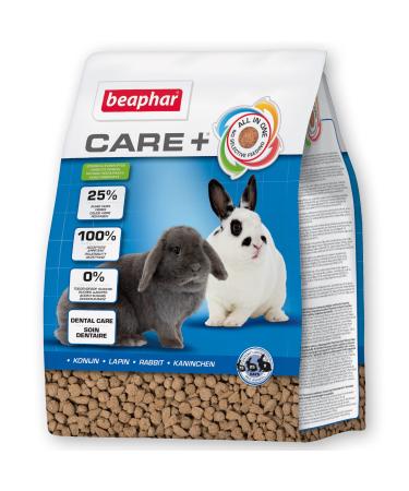 Beaphar - Care+ rabbits - for rodents and small mammals - from the 10th month of life - with Spirulina Vitamin E Yucca Schidigera - supports the immune system and digestion - 1.5 kg 1.5 kg (1 Pack)