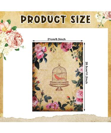 French Decoupage Paper Garden Floral Vintage Design - 16 Sheets, Rose Imprint, Crafts & Scrapbooking Decor - 8.27 x 11.22 Inch - Buy Online on SooperMarket.com