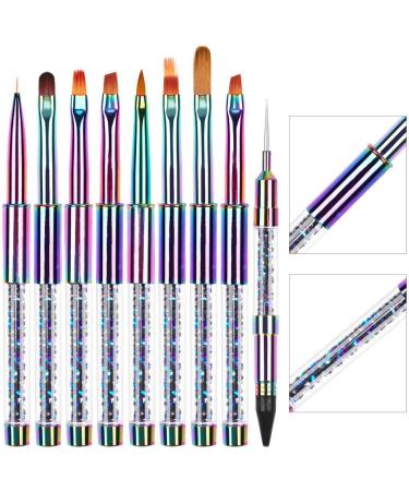 Lanlousy Double-Point Drill Pen Nail Art Acrylic UV Gel Extension Builder Flower Painting Pen Manicure Tool 9 9# - Buy Online on SooperMarket.com