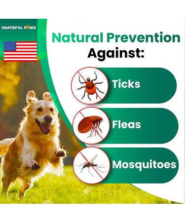 Flea & Tick Prevention Chewables for Dogs - Natural Control Supplement - Oral Pills for All Breeds - Made in USA - Buy Online on SooperMarket.com