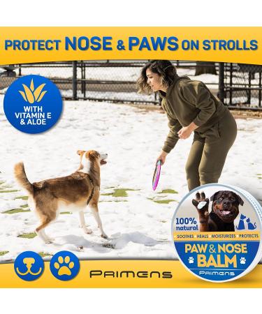 Natural Dog Paw Balm 0.5 oz - Paw Protection for Hot Pavement, Dry Paws, & Cracked Paws - Moisturizer for Cats & Dogs - Paw Protectors & Pad Lotion - Buy Online on SooperMarket.com