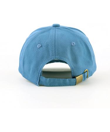 LANGZHEN Kids Plain Baseball Cap Hat | Adjustable Sun Hat for Boys and Girls 2-4 Years | 100% Cotton | Embroidered Blue - Buy Online on SooperMarket.com