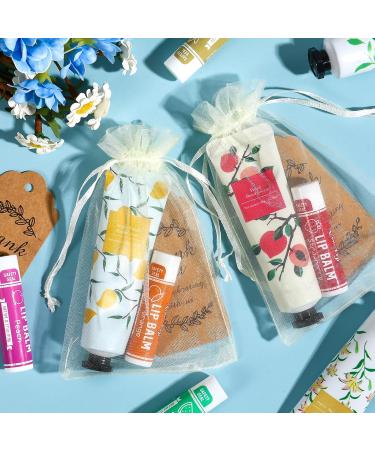 AZEN 60 Sets Hand Cream Bulk and Lip Balm Bulk Set Bridal Shower Gifts for Guests with Organza Bag Thank You Card Thank You Gifts for Coworkers Women Men Bridal Wedding Favors for Guests - Buy Online on SooperMarket.com