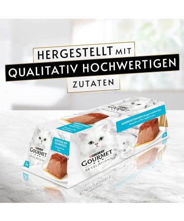 Buy Purina Gourmet Revelations Mousse Cat Food Salmon & Tuna in Sauce 48 Pack (57g Each) | International Shipping Available - Buy Online on SooperMarket.com