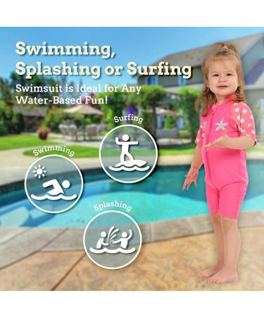 Juicy Bumbles Baby Swimsuit - One Piece Toddler Swimming Costume - Short Sleeve Boys and Girls Swimming Costume (1 Year, Starfish) - Buy Online on SooperMarket.com