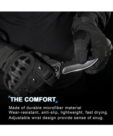 WTACTFUL Tactical Gloves for Men Touchscreen Airsoft Paintball Motorcycle Gloves Full Finger Black X-Large - Buy Online on SooperMarket.com