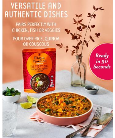 Maya Kaimal Foods - Organic Indian Everyday Dal Top Sellers Variety Pack - 2 10oz pouches of 3 favorites - Red Lentil Black Lentil and Green Split Pea - Fully Cooked Meals - Vegan - Microwavable Favorites Variety Pack 10 Ounce (Pack of 6) - Buy Online on SooperMarket.com