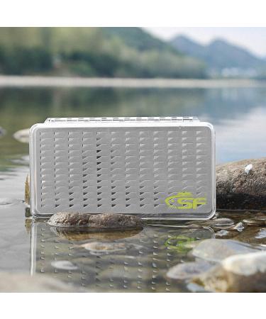SF Super Slim Fly Fishing Trout Flies Fly Box - Clear Lid, Gray Foam, Large - 1Pcs - Buy Online on SooperMarket.com