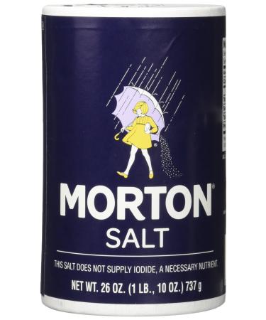 Morton Salt Regular Salt, 26 Oz, Pack of 2