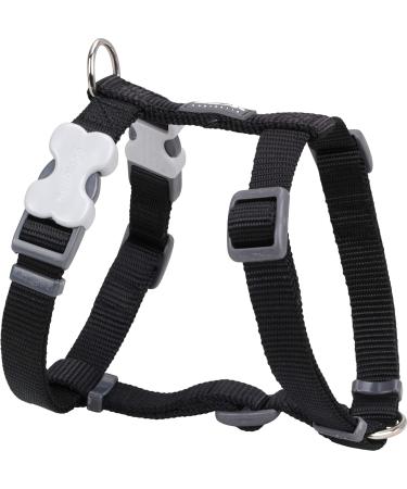 Red Dingo Classic Dog Harness Plain Black Small 15mm Black S