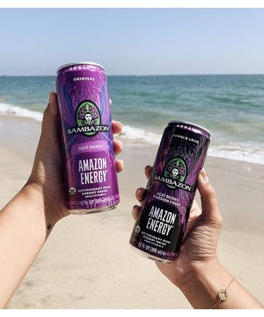 Sambazon Organic Jungle Love Energy Drink - Acai Berry & Passionfruit 12 Fl Oz (Pack of 12) - Buy Online on SooperMarket.com