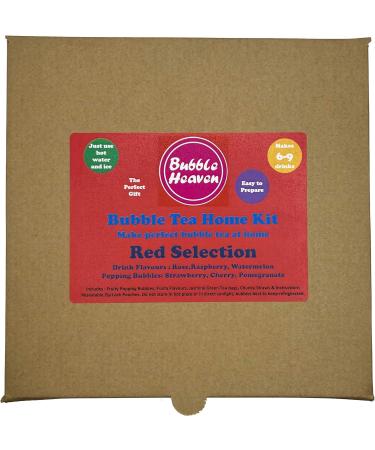 Fruity Red Selection Boba Bubble Tea Make at Home Kit 6-9 Extra Large Drinks - Buy Online on SooperMarket.com