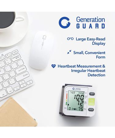 Generation Guard Clinical Automatic Blood Pressure Monitor with FDA Approval and Portable Case - Irregular Heartbeat Detection, Adjustable Wrist Cuff - for Health Monitoring - Buy Online on SooperMarket.com