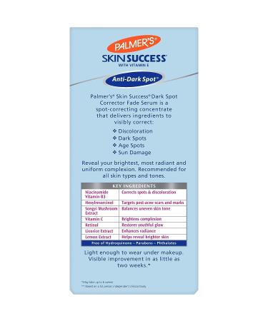 Palmer's Skin Success Dark Spot Corrector Fade Serum - 1oz - Buy Online on SooperMarket.com