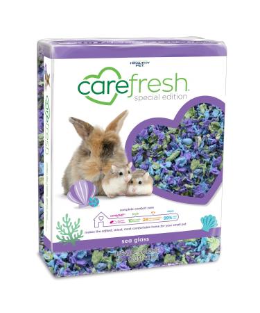 Carefresh Dust-Free Sea Glass Natural Paper Small Pet Bedding with Odor Control, 50 L