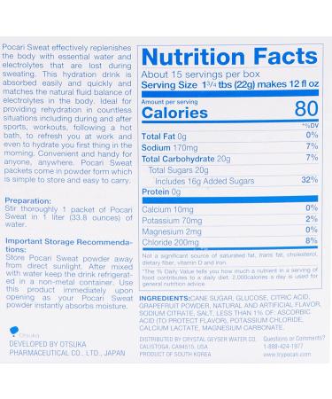 Pocari Sweat Powder 5 Packets - Hydration & Electrolyte Restoration - Japan's Favorite Drink, Now in USA - Buy Online on SooperMarket.com