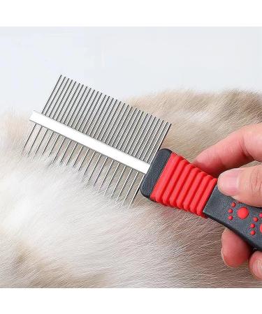 Deshedding Tool & Pet Grooming Professional Metal Shedding Brush Pet Cat Dog Grooming Comb Trimmer Tool Double Sided Fur Rake Tool - Buy Online on SooperMarket.com