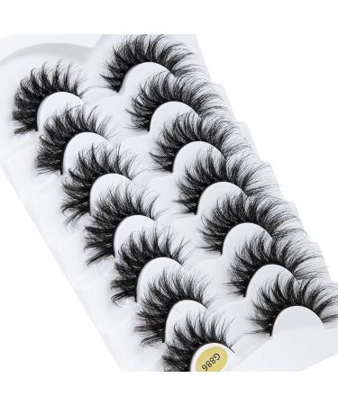 Buy 7 Pairs of 6D False Eyelashes - Reusable Natural Artificial Eyelashes Set (G886) - International Shipping Available - Buy Online on SooperMarket.com