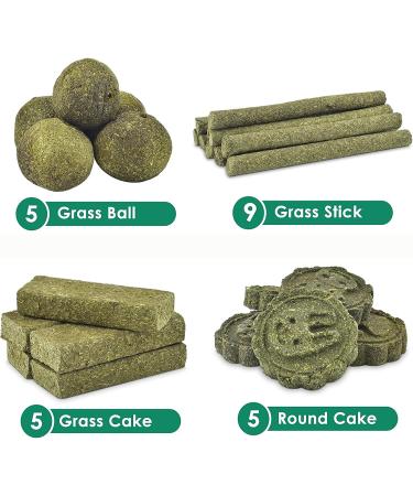 ERKOON 25Pcs Bunny Chew Toys - Natural Timothy Hay Treats Sticks for Rabbit, Chinchilla, Guinea Pig, Hamster, Gerbil, Squirrel - 8.5oz - Buy Online on SooperMarket.com
