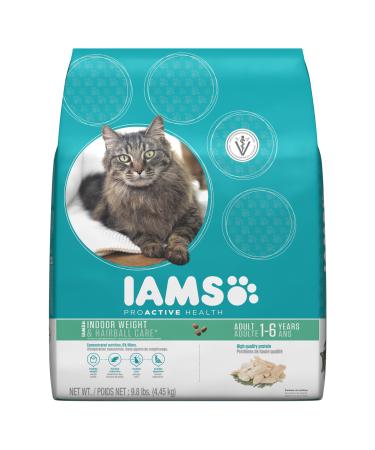 Iams Proactive Health Adult Indoor Weight and Hairball Care Premium Cat Food 9.8-Pound