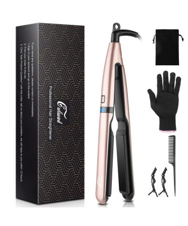 Culwad smooth iron hair smooth with 25 mm plate ceramic smooth temperature 160 -230 digital display dual voltage automatic switch-off rose gold