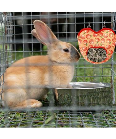 Rabbit Hay Feeder Guinea Pig Hay Rack Manger Holder Hanging Feeding Storage Made of Oxford Cloth For Rabbits Guinea Pigs Ferrets and Other Small Animals (Orange) - Buy Online on SooperMarket.com