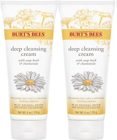 Burt's Bees Soap Bark and Chamomile Deep Cleansing Cream 6 ounce pack of 2