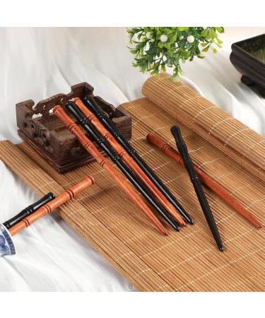 DHWEKU 2 Pieces Wooden Hair Chopsticks Bamboo Hair Chopsticks Hair Sticks for Women Wooden Hair Pins Hair Bun Sticks for Hair Bun - Buy Online on SooperMarket.com