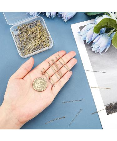 PandaHall 304 Stainless Steel Head Pins 40mm Golden Straight Ball Headpins - 200pcs for Earring Necklace Bracelet Making - Buy Online on SooperMarket.com