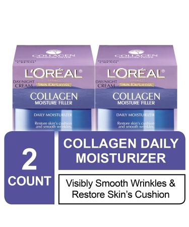 L'Oreal Paris Collagen Face Moisturizer - Anti-Aging Day & Night Cream 2-Pack (1.7 oz) - Smooths Skin & Reduces Wrinkles - Buy Online on SooperMarket.com