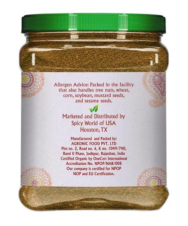 Jiva Organics Organic Garam Masala Powder 1lb Bulk Jar - Non-GMO, Salt-Free Indian Spice Blend - Buy Online on SooperMarket.com