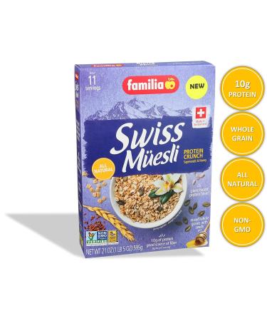 Familia Swiss Muesli Protein Crunch with Superseeds & Honey 21oz (Pack of 6) - 6 Pack Protein Crunch Oats - Buy Online on SooperMarket.com